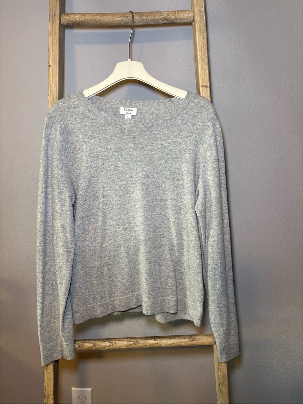J. Crew Heather Gray Crewneck Sweater